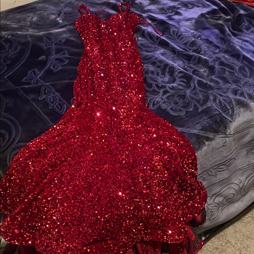Stunning Red Sequin Gown